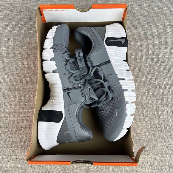 Nike Free Metcon 5 New Smoke Grey White Mens Size 8.5 nby DV3949-003 main image 6